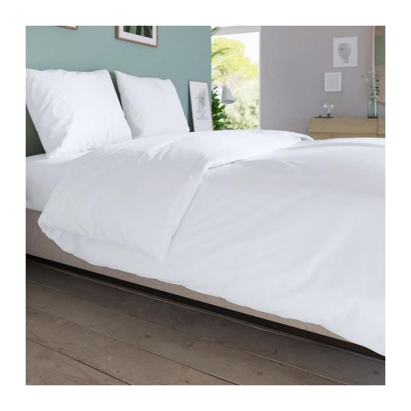 Drap housse DODO 160x200 cm - Coton - Blanc