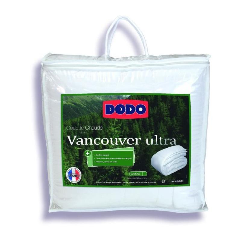 Couette tempérée Vancouver Ultra 220x240cm 300gr/m² Blanc DODO