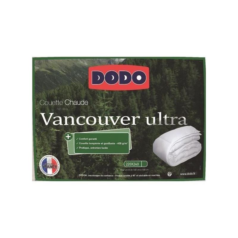 Couette tempérée Vancouver Ultra 220x240cm 300gr/m² Blanc DODO