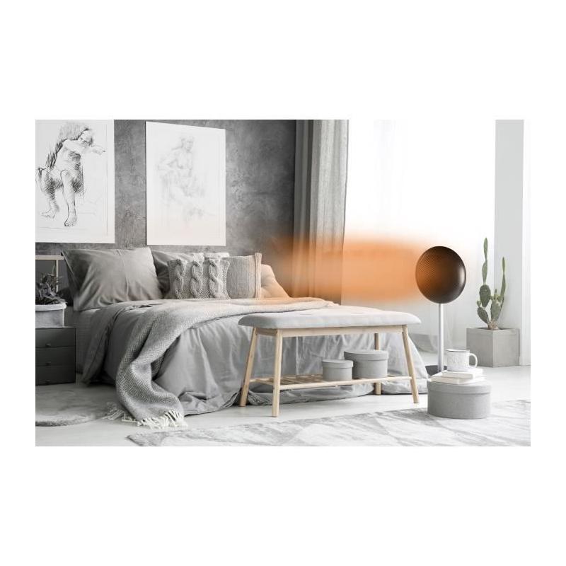 Radiateur électrique mobile turbo sur pied - 2000W - Noir