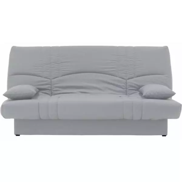 Canapé convertible clic clac 3 places - Tissu Gris clair - L 190 x P 92 cm - DREAM - Style Contemporain