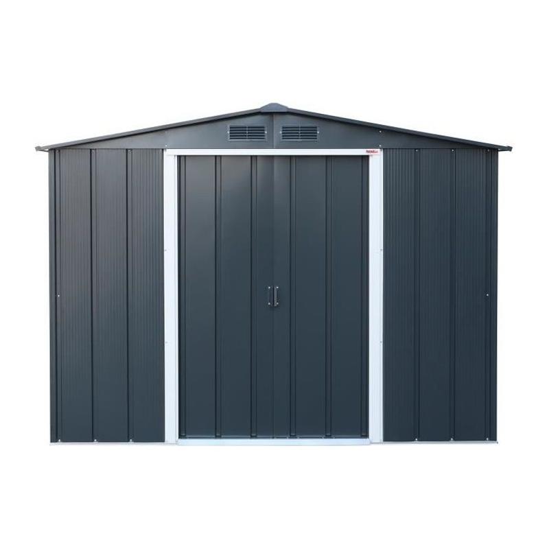 Abri de jardin en métal 4,77m2 - DURAMAX - Gris anthracite