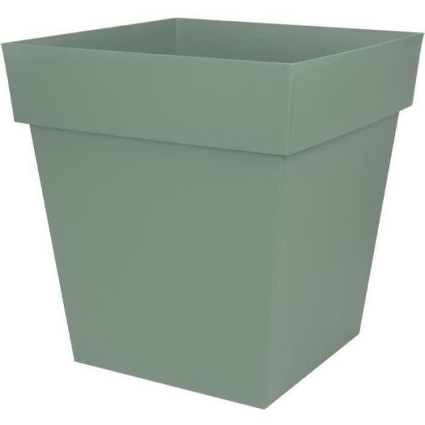 EDA Pot carré Toscane - 50 cm - 87 L - Vert laurier