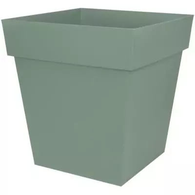 Pot de fleur carré Toscane - 50 cm - 87 L - Vert laurier Pot de fleur carré Toscane - 50 cm - 87 L - Vert laurier
