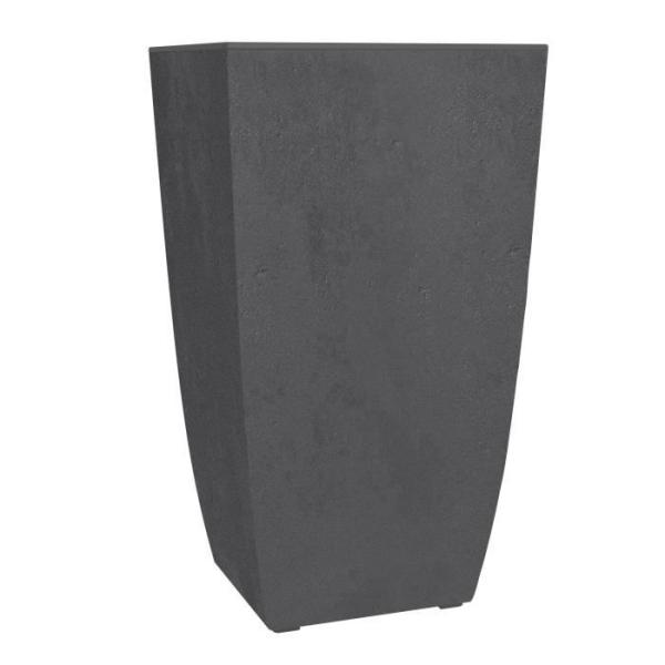 EDA Bac a fleurs - DIVA BASALT - Gris anthracite - Carré haut - 42 L - 43,5 x 43,5 x H.78.2 cm - EDA - Bac intérieur amovible
