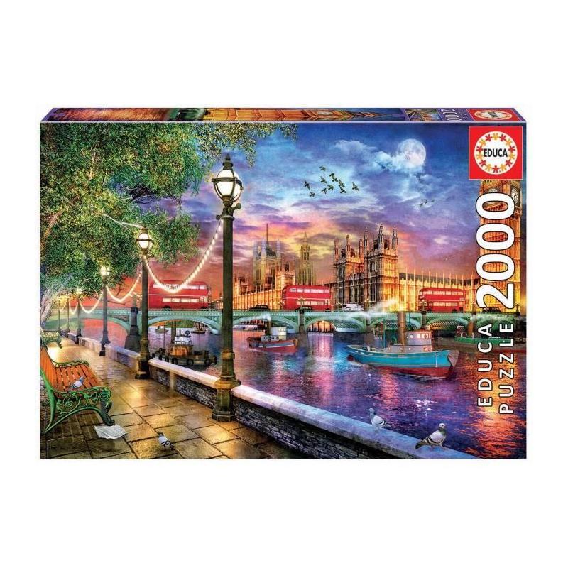 Puzzle 2000 pièces Londres au coucher du soleil - EDUCA
