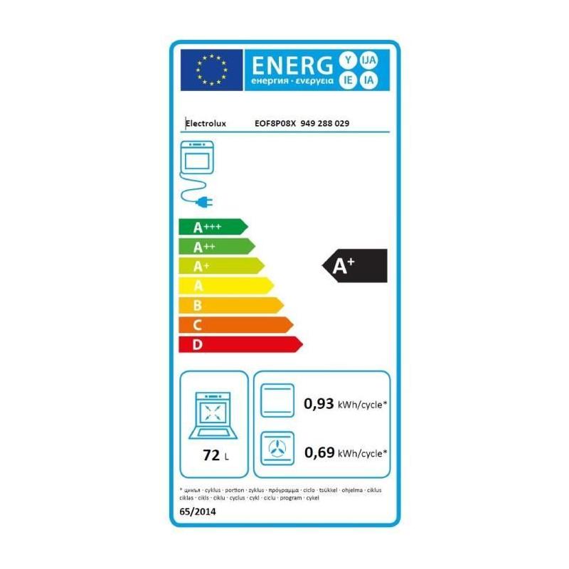 Four encastrable Electrolux EOF8P08X - Pyrolyse, Chaleur tournante pulsée