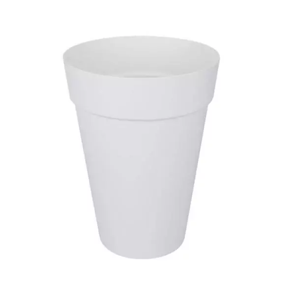 ELHO Pot de fleurs Rond Loft Urban - Ø 34 x 45,6 cm - 23 l - Blanc
