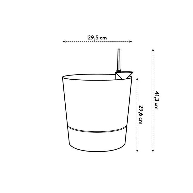 Pot de fleur Elho carré Greensense Aqua Care 29,5 x 29,5 x H29,1 cm 15 L