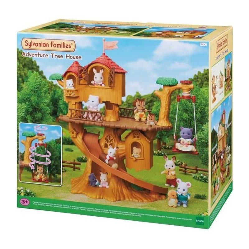 Cabane dans les arbres Sylvanian Families : vacances avec balançoire et toboggan