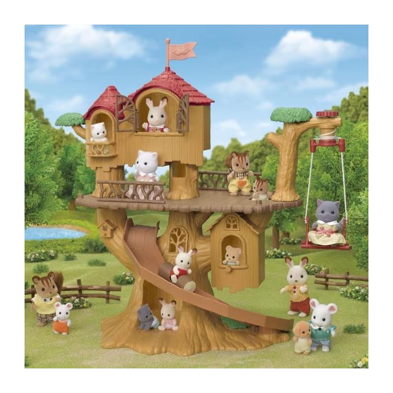 Cabane dans les arbres Sylvanian Families : vacances avec balançoire et toboggan