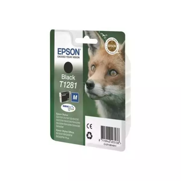 EPSON Cartouche d'encre T1281 Noir - Renard (C13T12814012)