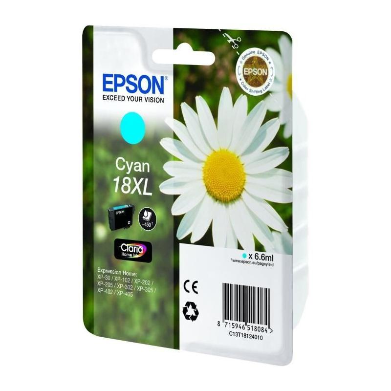 Cartouche d'encre EPSON T1812 XL Cyan - Pâquerette pour une impression éclatante