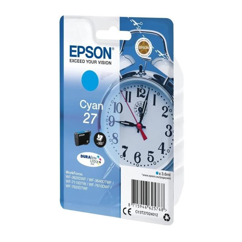 Cartouche d'encre EPSON T2702 Cyan - Couleurs vives (C13T27024012)