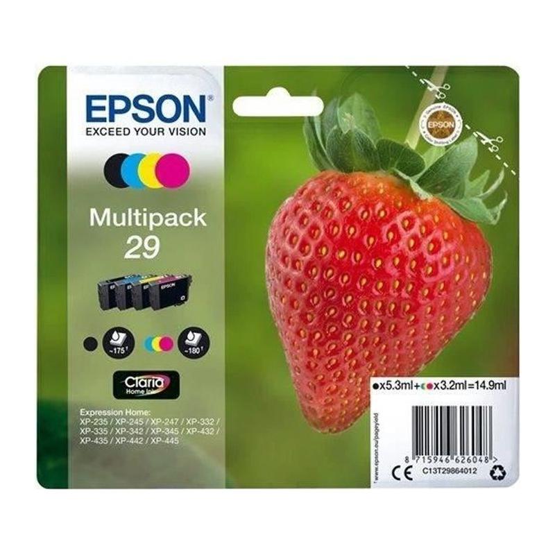 Pack Epson T2986 Fraise - Noir, Cyan, Magenta, Jaune