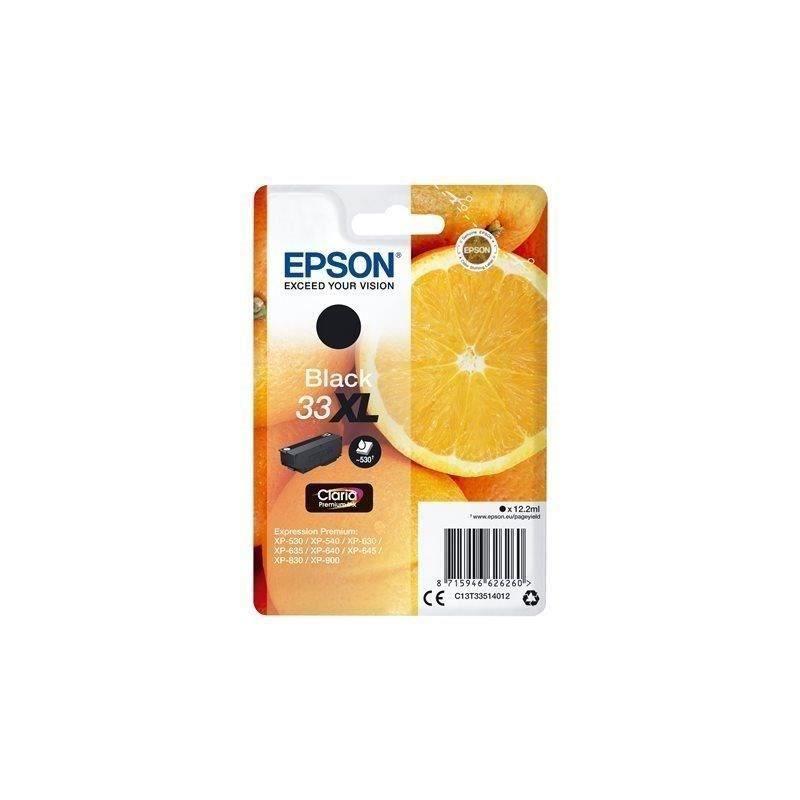 Cartouche d'encre EPSON T3351 XL Noir - Oranges: qualité supérieure!