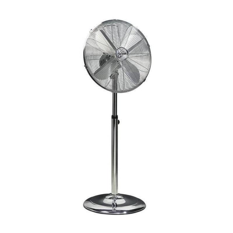 Ventilateur sur pied chromé 40cm - ARIZONA - Puissant et élégant