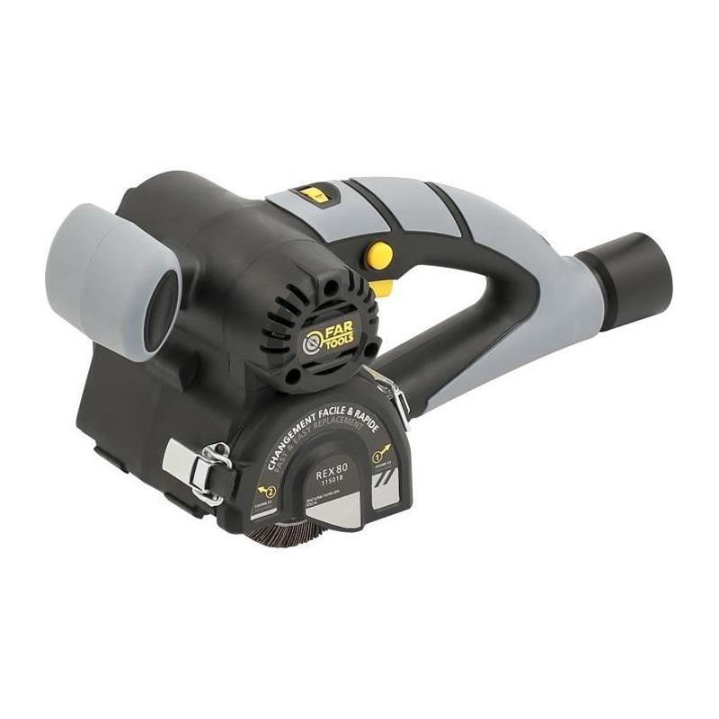 Rénovateur compact 420W avec brosse lamelles abrasives Ø80mm