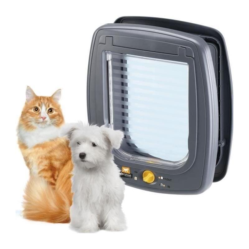Chatière FERPLAST Swing 9 - Porte pour Chat Moderne - Gris