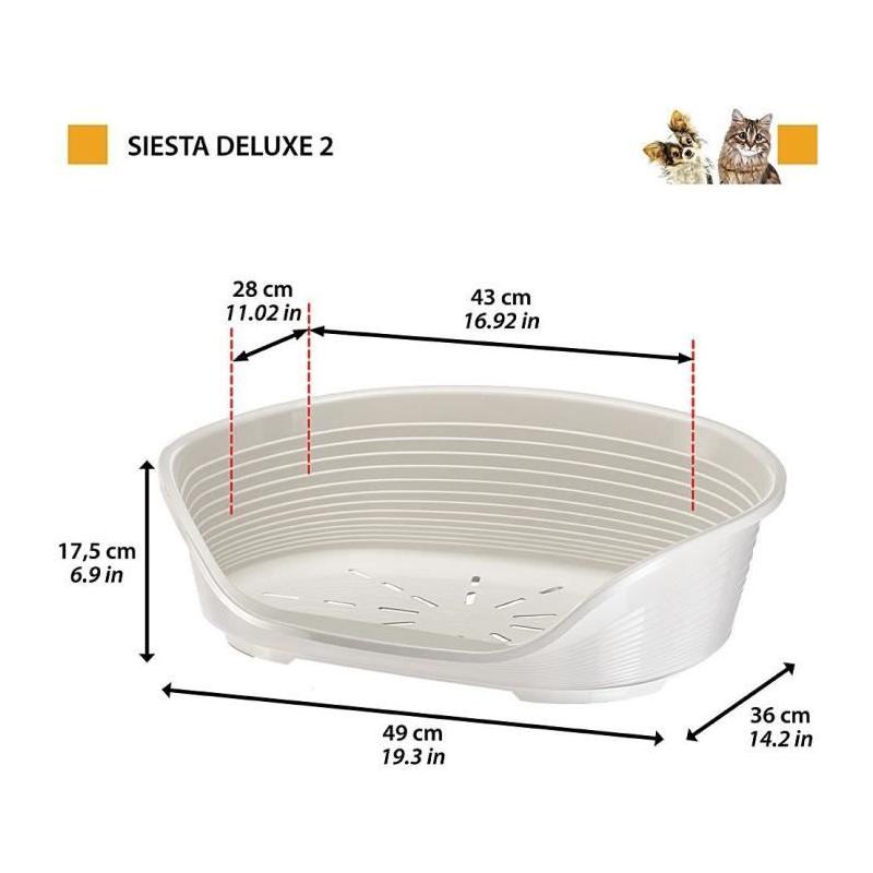 Corbeille FERPLAST SIESTA DELUXE 2 Vert - Confort et style pour votre animal