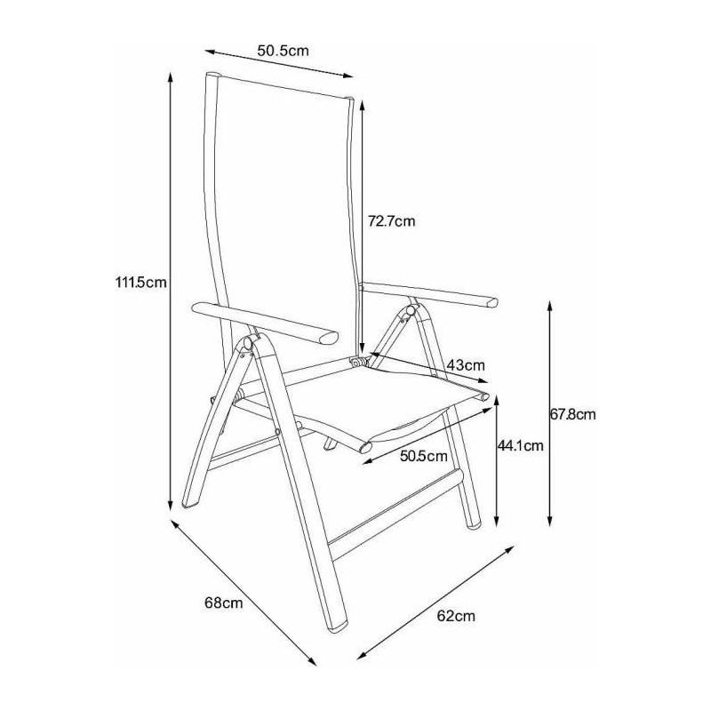 Chaise de jardin 2pcs élégantes - Fieldmann - FDZN 5018