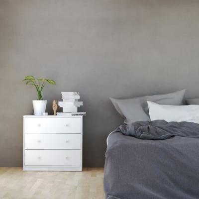 Commode de chambre OREGON - 3 tiroirs - Blanc Moderne
