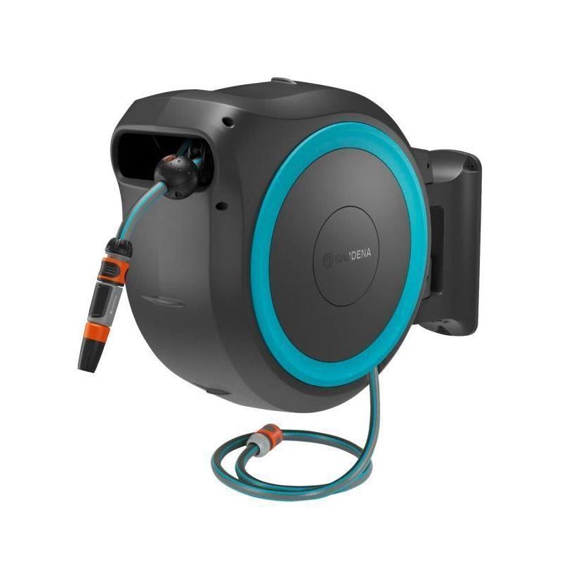 Dévidoir mural GARDENA PowerRoll XXL 18V - 40m - Bleu - P4A