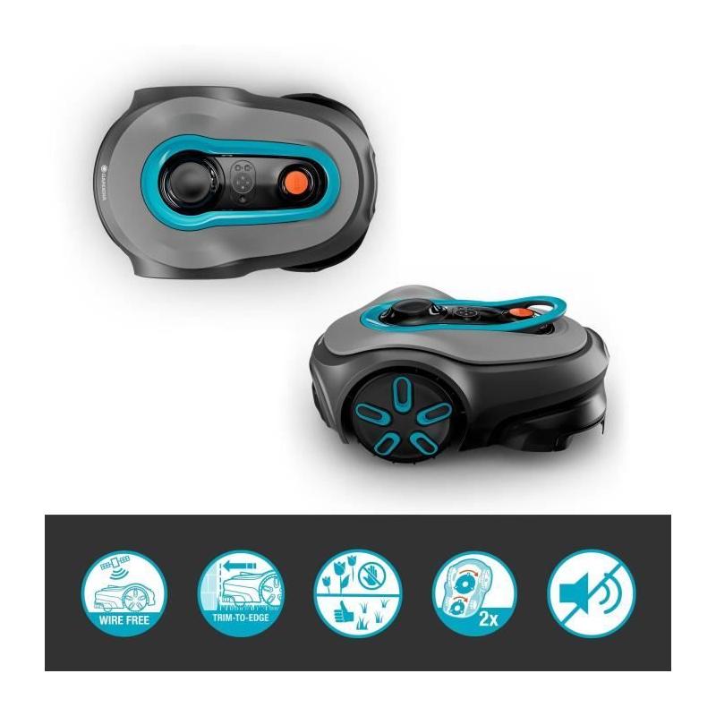 Tondeuse robot GARDENA Smart SILENO Free 800 - Sans câbles - Surface 800 m²