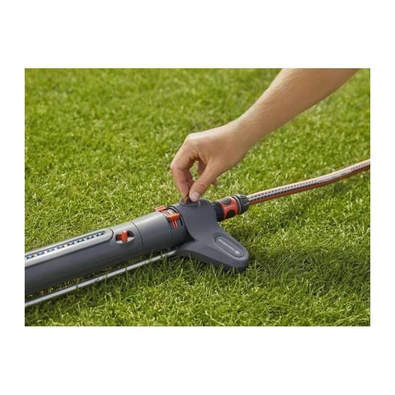 Arroseur oscillant GARDENA AquaZoom L - 350m² - 21m - Résistant UV et gel