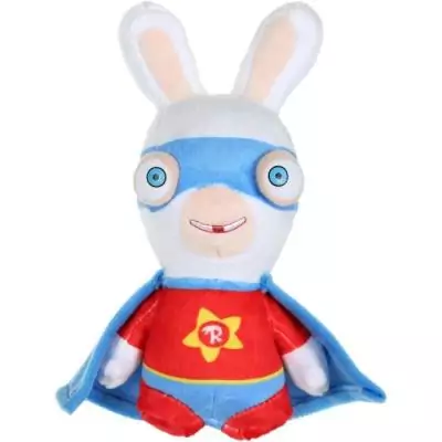 Peluche Super-Héros Rouge Sonore - 18 cm - LAPINS CRETINS