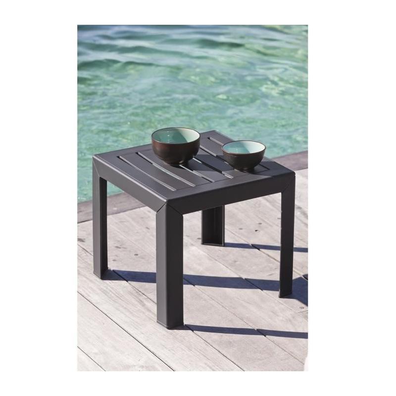 Table basse GROSFILLEX Miami Anthracite 40x40 - Style et solidité