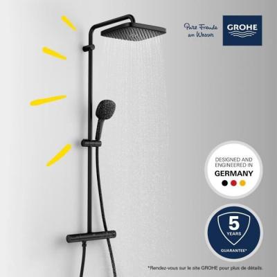 Colonne de douche GROHE Vitalio Comfort 250 - Noir Mat