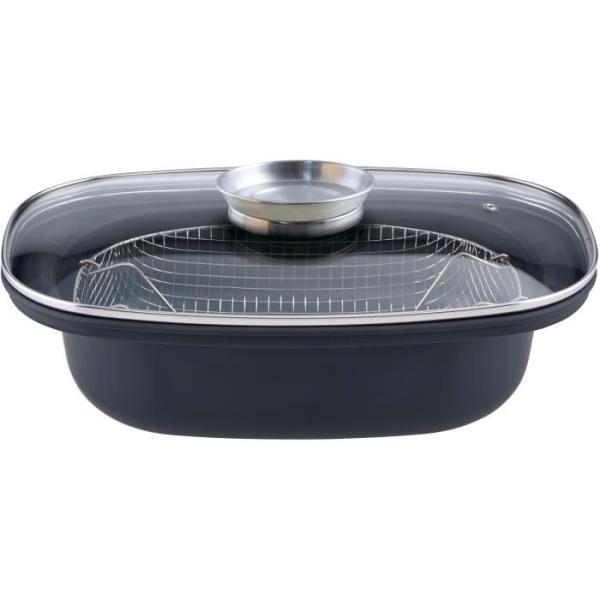 Cocotte arôme avec panier friture - GSW - 414593 - Acier carbone - 4 L / 32 cm - Tous feux dont induction