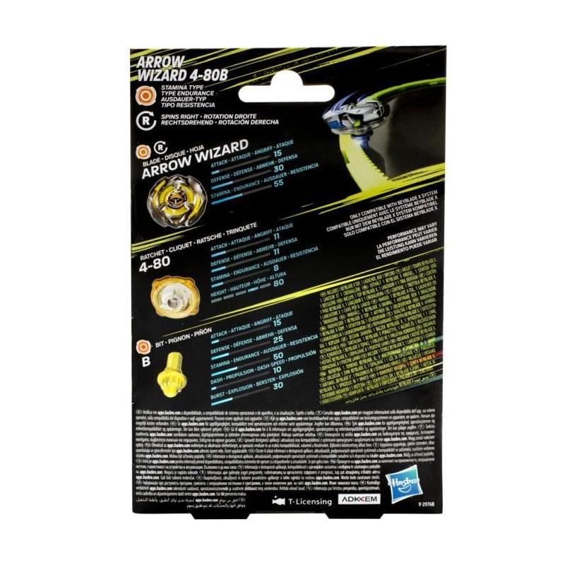Beyblade X Starter Pack Arrow Wizard 4-80B - Toupie de compétition endurance !