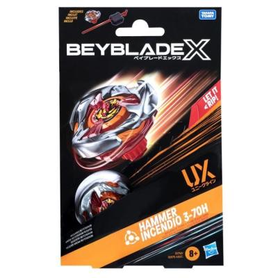 Beyblade X : Starter Pack Hammer Incendio 3-70H UX, toupie équilibrée !