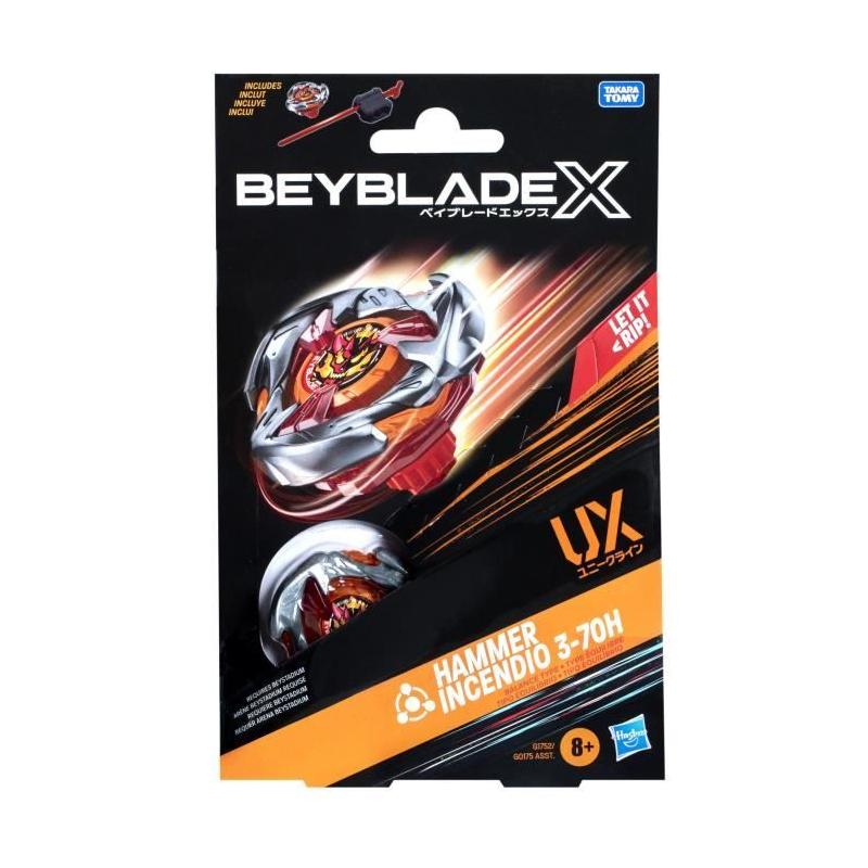 Beyblade X : Starter Pack Hammer Incendio 3-70H UX, toupie équilibrée !