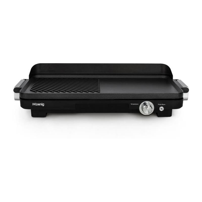 Plancha électrique double zone 50x25cm - Puissance 1800W