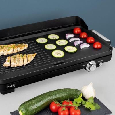 Plancha électrique double zone 50x25cm - Puissance 1800W