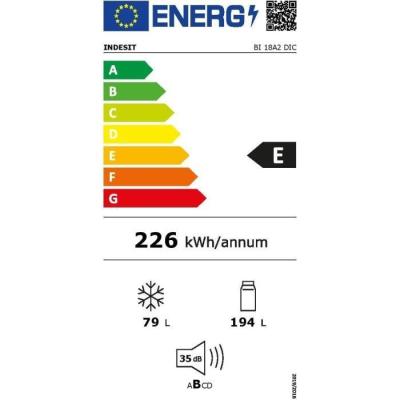 Réfrigérateur Combiné INDESIT BI18A2DIC - 273L - Blanc