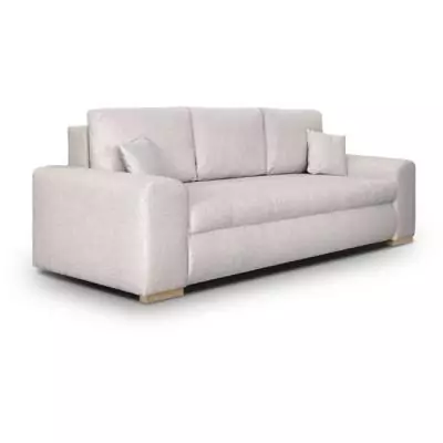 Canapé convertible avec coffre de rangement 3 places - INDIAN - Tissu beige Canapé convertible avec coffre de rangement 3 places - INDIAN - Tissu beige