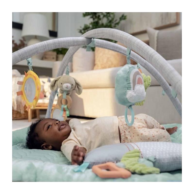 Tapis d'éveil bébé Calm Spring avec 6 jouets sensoriels