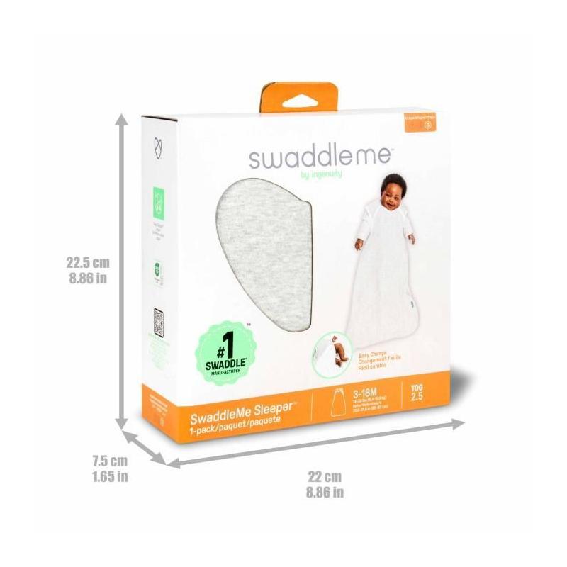 Gigoteuse d'Emmaillotage Gris Souris, certifiée oeko-Tex - TOG 2.5