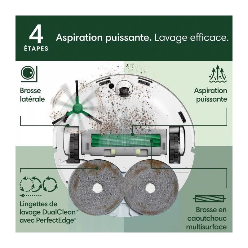 Aspirateur robot laveur Roomba Plus 505 Combo - Performant et rapide
