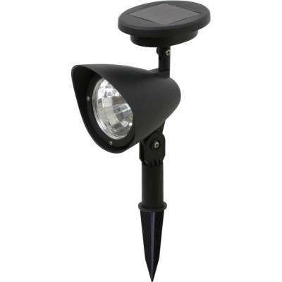 Spot solaire en plastique - 3 LED - Noir pour éclairage extérieur