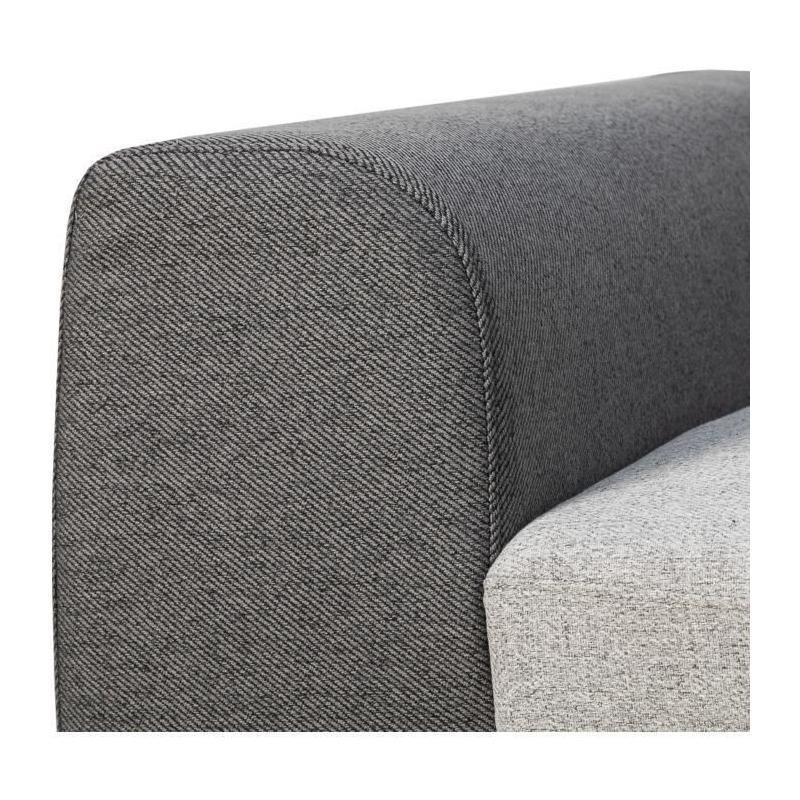 Canapé d'angle convertible réversible KELIO - 4/5 places - Anthracite/Gris