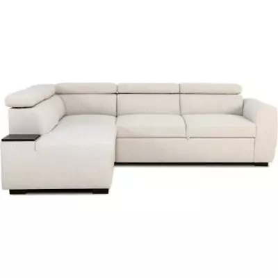 Canapé d'angle convertible réversible KELIO - Tissu Beige