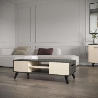 Ensemble salon moderne - KENT - Chene de fil / Sidewalk
