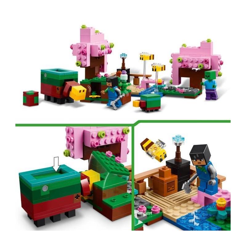 LEGO Minecraft 21260: Explorez le jardin des cerisiers en fleurs - Minifigurines du jeu vidéo