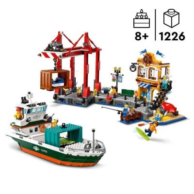 Explorez LEGO City 60422 Le Port et le Navire Marchand!