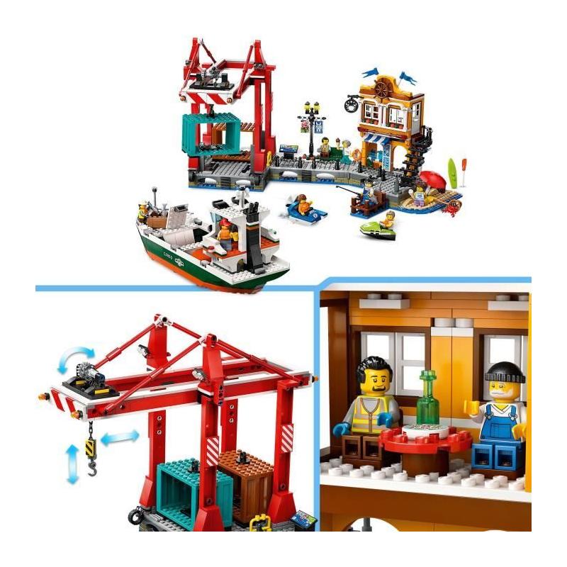 Explorez LEGO City 60422 Le Port et le Navire Marchand!
